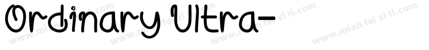 Ordinary Ultra字体转换
